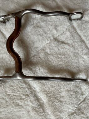 Antique Style Metal Horse Bit - Silver and Brown